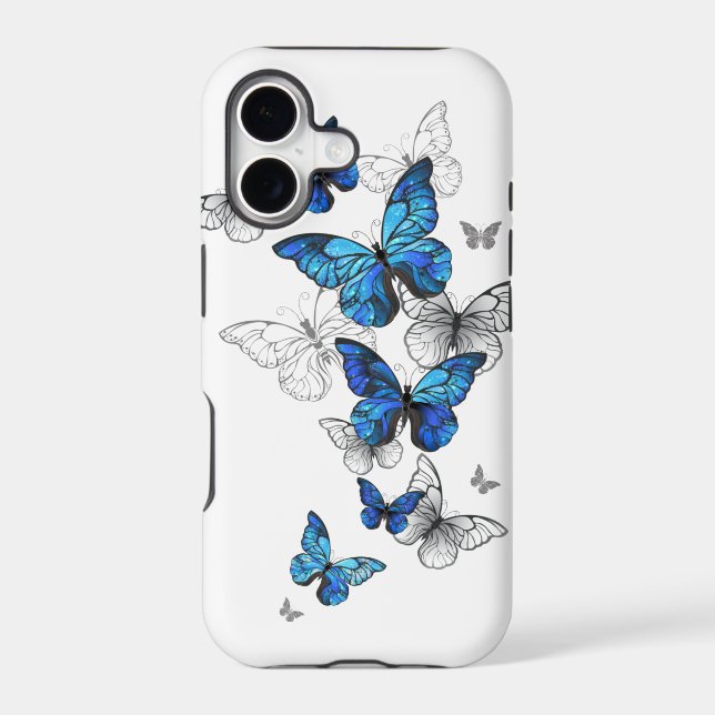 Blue Flying Butterflies Morpho (Back)