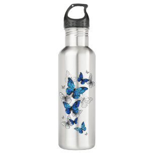 Blue Flying Butterflies Morpho 710 Ml Water Bottle