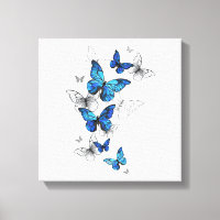 Blue Flying Butterflies Morpho