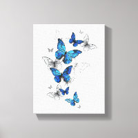 Blue Flying Butterflies Morpho