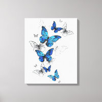 Blue Flying Butterflies Morpho