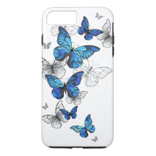 Blue Flying Butterflies Morpho iPhone 8 Plus/7 Plus Case