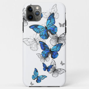 Blue Flying Butterflies Morpho iPhone 11 Pro Max Case