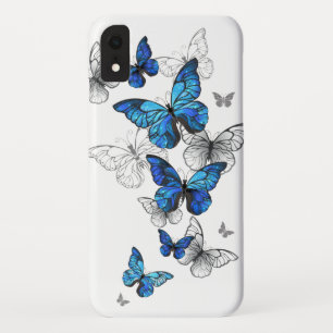 Blue Flying Butterflies Morpho iPhone XR Case
