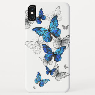Blue Flying Butterflies Morpho iPhone XS Max Case