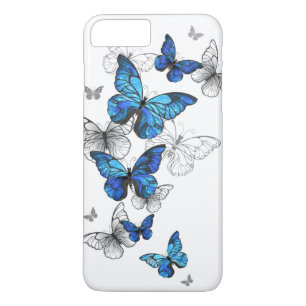 Blue Flying Butterflies Morpho iPhone 8 Plus/7 Plus Case