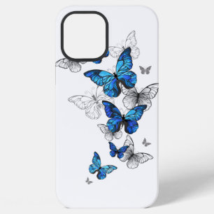 Blue Flying Butterflies Morpho iPhone 12 Pro Max Case