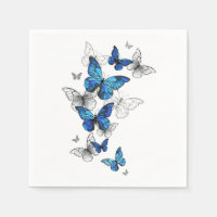 Blue Flying Butterflies Morpho