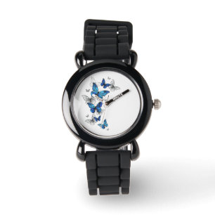 Blue Flying Butterflies Morpho Watch