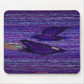 Blue flying things mouse mat