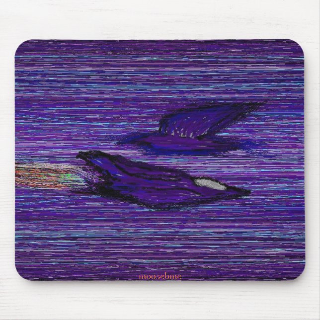 Blue flying things mouse mat (Front)