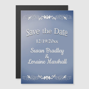 Blue Fog Save the Date Magnetic Invitation