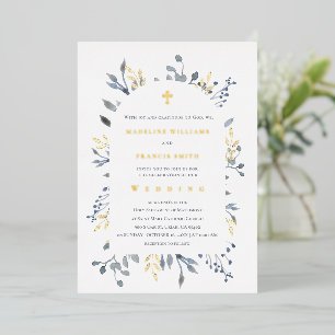  blue foliage wedding 