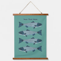 Blue Folk Art Trout/Salmon