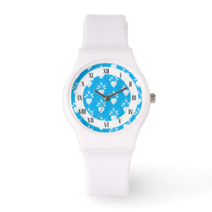 Blue folk Portuguese heart in blossom  Watch