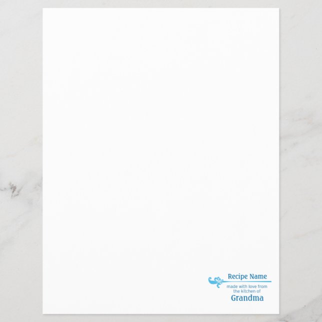 Blue Food Label Flyer (Front)