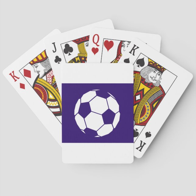 Blue Football Design Playing Cards (Back)