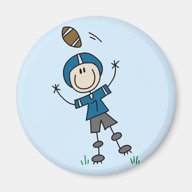 Blue Football Player Tshirts and Gifts Magnet (Front)