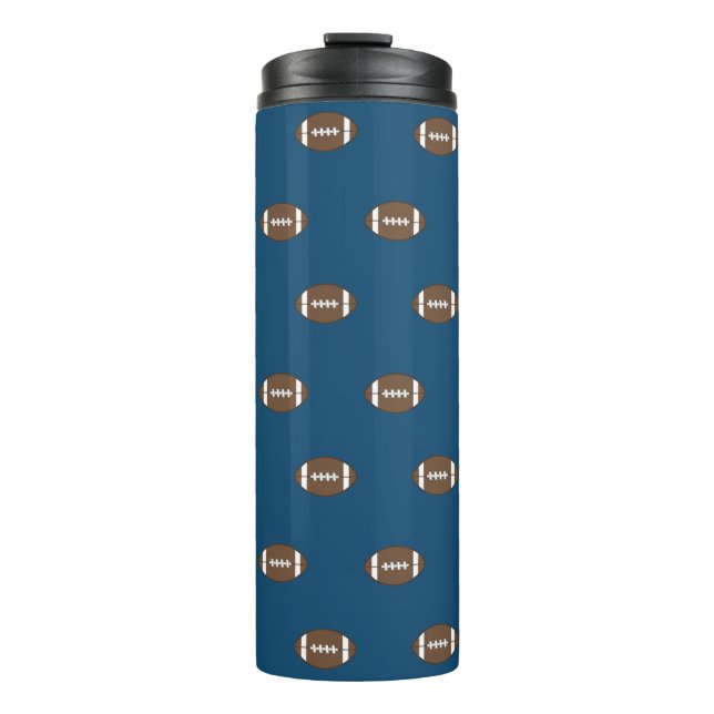 Blue Football Thermal Tumbler Gift (Front)