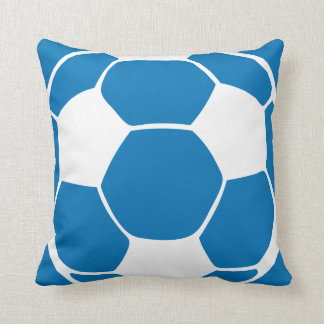 Blue Football  throw pillow