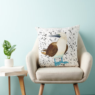 Blue Footed Bird Bobbie Pillow