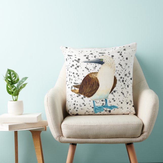 Blue Footed Bird Bobbie Pillow (Chair)