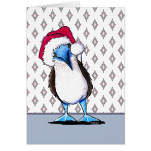 Blue Footed Bird Christmas Card
