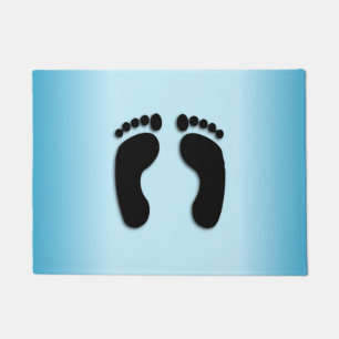 Blue Footprints Doormat
