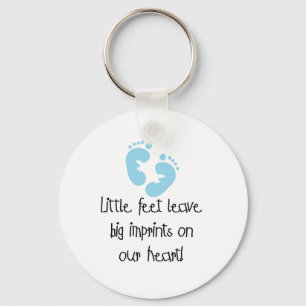 Blue Footprints Key Ring