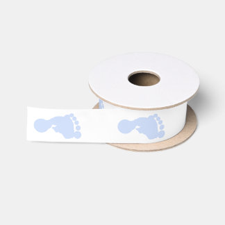 Blue Footprints Satin Ribbon