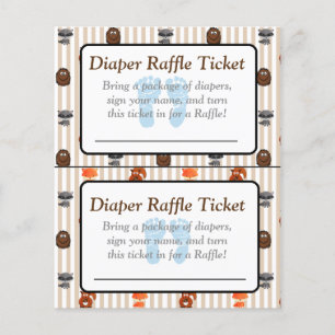 Blue Footprints Woodland Themed baby shower games Flyer