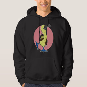 Blue Foottug  Funky Dancing Sea Bird Hoodie