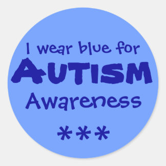 Blue for Autism Classic Round Sticker