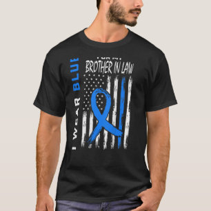 Blue For Brother In Law Diabetes Awareness Flag Ba T-Shirt