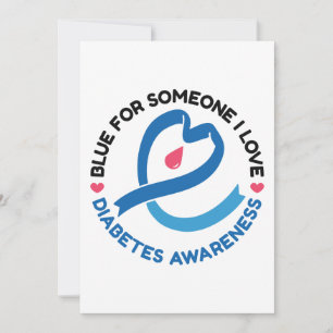 Blue for Someone I Love – Diabetes Awareness Invitation