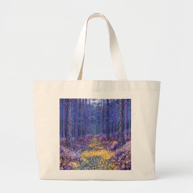 Blue Forest 2 2012 Large Tote Bag (Front)