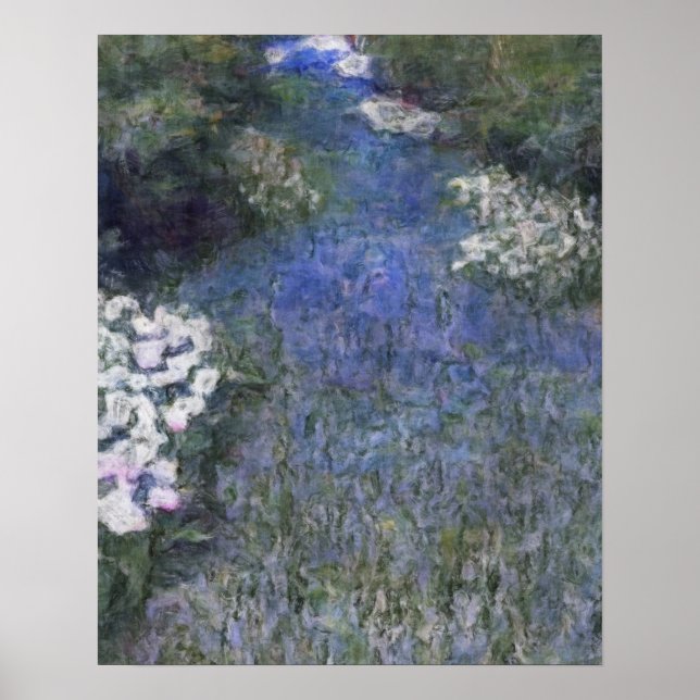 Blue Forest Path Impressionist Oilpaint Poster (Front)