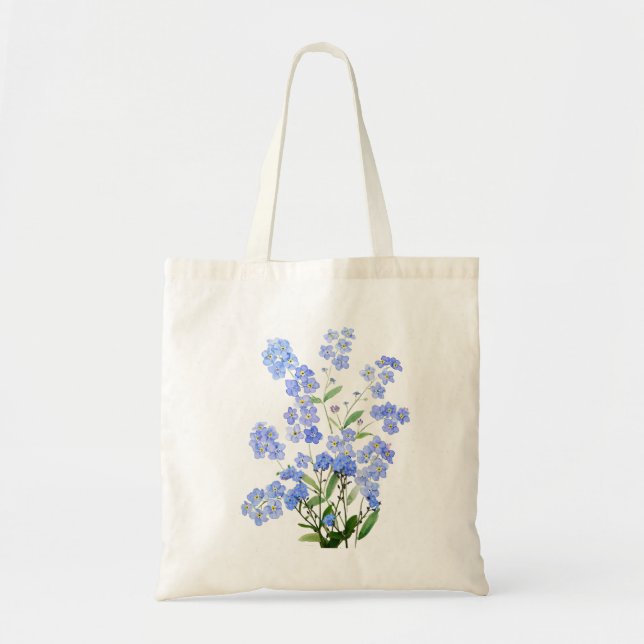 Blue forget me not 2024 tote bag (Front)