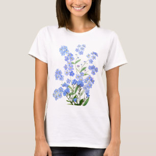 blue forget me not 2024 watercolor T-Shirt