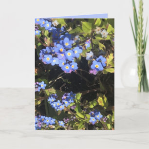 Blue Forget-Me-Not Flowers Card