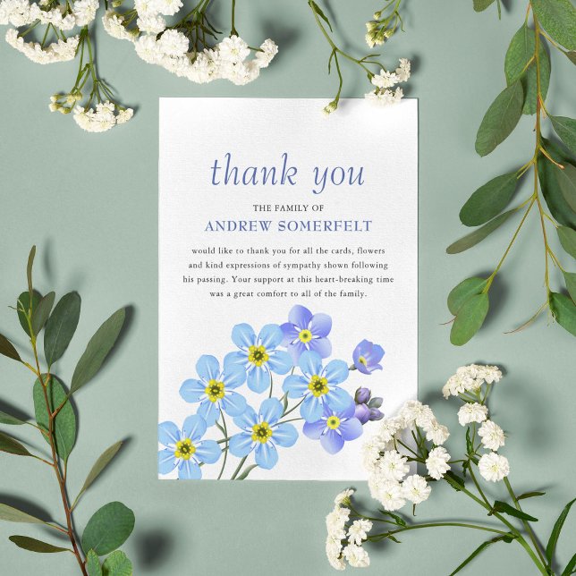 Blue Forget-Me-Not | Funeral Thank You (Creator Uploaded)