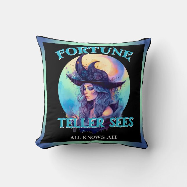 Blue Fortune Teller _ Halloween Cushion (Front)