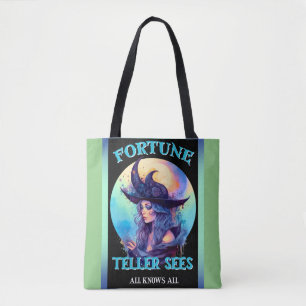 Blue Fortune Teller _ Halloween Tote Bag