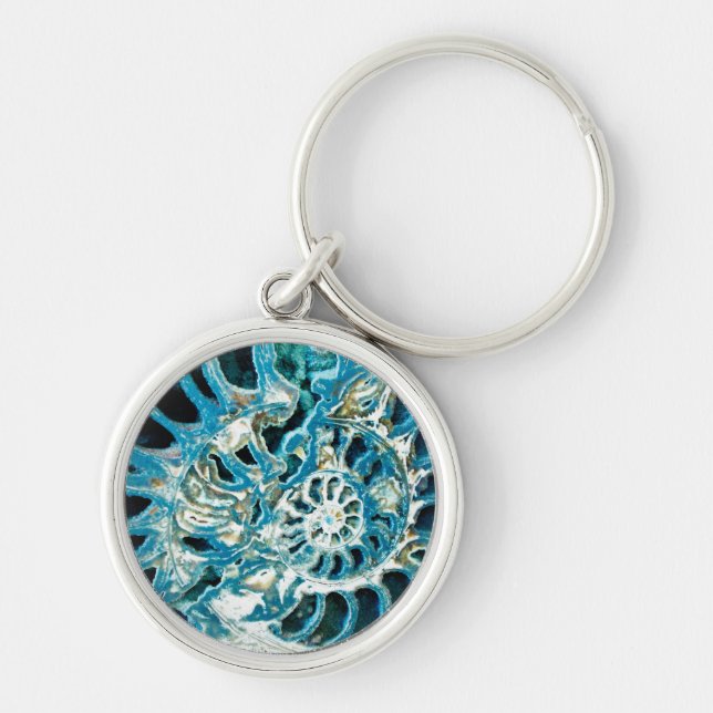 Blue Fossil Key Ring (Front)