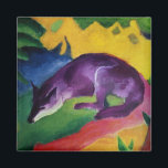 Blue Fox, 1911 Magnet<br><div class="desc">Blue Fox,  1911 | by Franz Marc | Art Location: Van der Heydt Museum,  Wuppertal,  Germany | German Artist | Image Collection Number: BAL41123</div>