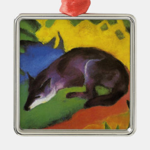 Blue Fox (by Franz Marc) Ceramic Ornament