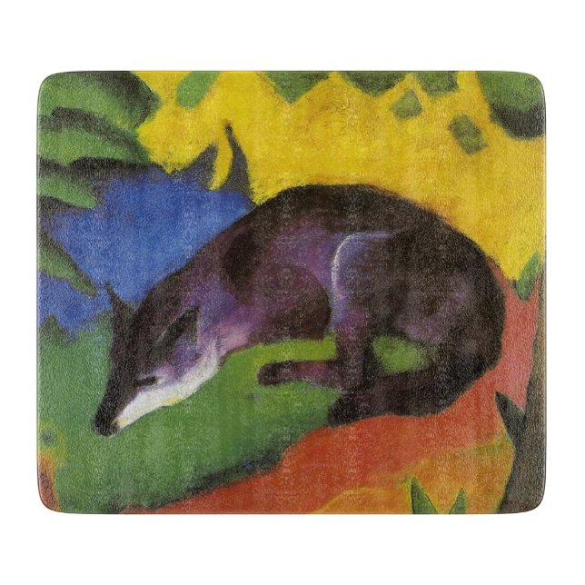 Blue Fox (by Franz Marc) Cutting Board (Front)