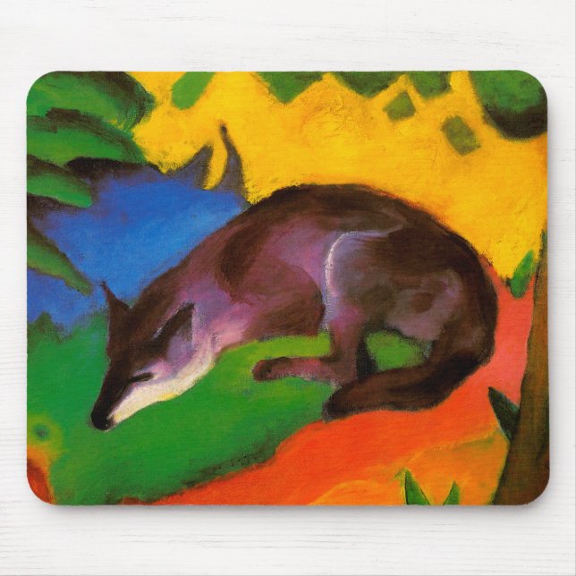 Blue Fox By Franz Marc Mouse Mat (Front)