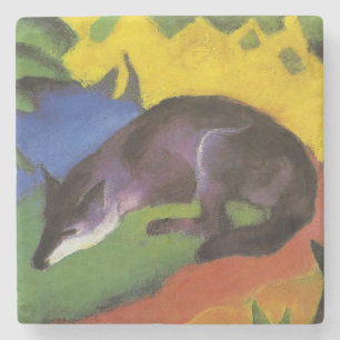 Blue Fox (by Franz Marc) Stone Coaster