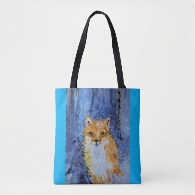 Blue Fox Tote Bag (Front)